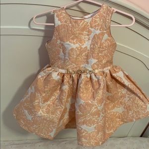 Peach/ gold infant dress